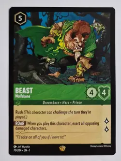 Disney Lorcana TCG The First Chapter Beast Wolfsbane 70/204 Legendary Card - Image 1