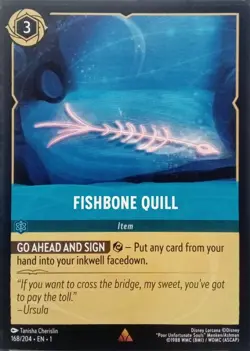 168/204 FISHBONE QUILL THE FIRST CHAPTER RARE DISNEY LORCANA CARD - Image 1