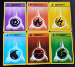 Energy Cards Full Set x 6 - Base Set 1999 Pokemon TCG WOTC - * PACK FRESH NEW! * - Image 1