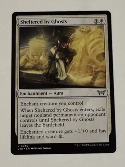 MTG Sheltered by Ghosts- Duskmourn: House Of Horror LP - Image 1
