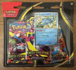 Pokemon TCG Mega Evolution 3 Pack Blister Golduck promo Sealed - Image 1