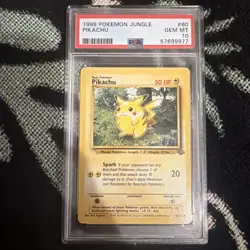 1999 POKEMON Jungle PIKACHU Red Cheeks PSA 10 Gem Mint - Image 1