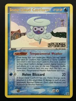 Snow-cloud Castform 29/113 Delta Species Reverse Holo Pokemon TCG - MP - Image 1