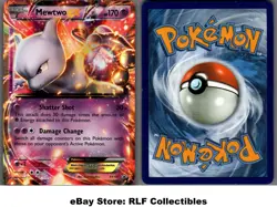 2016 Pokemon, XY Promos, #XY107 Mewtwo EX, Holo Black Star Promo (b) - Image 1