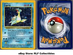 1999 Pokemon, Fossil, #10/62 Lapras, Holo Rare (b) - Image 1