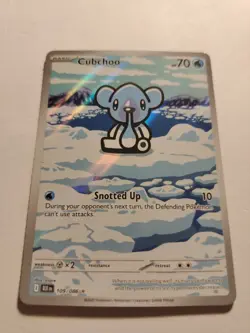 Pokemon TCG Black Bolt #109/086 Cubchoo Illustration Rare Holo English - Image 3
