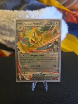 Pokemon TCG Destined Rivals Team Rocket's Persian Ex 150/182 NM - Image 1