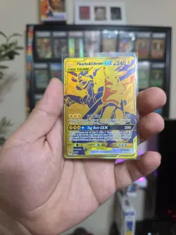 Pokemon TCG Zekrom and Pikachu GX SM248 2021 Black Star Promo Gold Full Art NM - Image 1