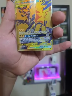 Pokemon TCG Zekrom and Pikachu GX SM248 2021 Black Star Promo Gold Full Art NM - Image 3