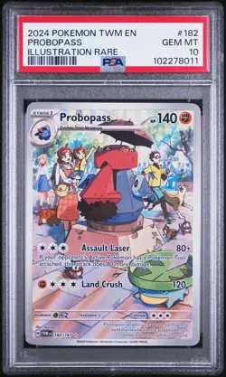 PSA 10 Probopass #182/167 Illustration Rare Pokemon SV06: Twilight Masquerade - Image 1