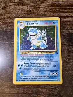 Pokemon Base Set 2 Blastoise 002/130 Holo with Swirl - Image 1