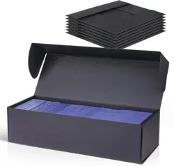 Silph PLC Trading Card Storage Box-[8 Pack], Baseball Hobby Black-8 Pack - Image 1