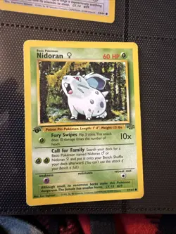 1st Edition Nidoran 57/64 Jungle Pokemon Card 1999 WOTC - Image 1