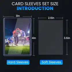 1000 Card Sleeves Top Loaders for 500 Hard + 500 Soft Sleeves, Clear - Image 2