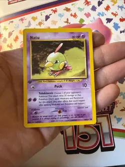 Natu - 67/111 - Neo Genesis - 1st Edition - Pokemon Card - NM - Image 1