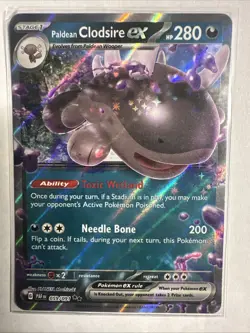 Pokemon TCG Paldean Clodsire EX Holo Card, Near Mint NM, Paldean Fates 059/091 - Image 1