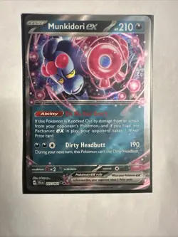 Pokemon TCG Munkidori EX 037/064 Shrouded Fable Double Rare Card - Image 1