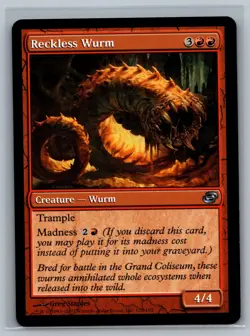 Magic The Gathering Planar Chaos Reckless Wurm #120/165 MTG TCG CCG - Image 1