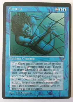 FALLEN EMPIRES 1994 - NM - MERSEINE - ENCHANT CREATURE - MAGIC GATHERING MTG - Image 1