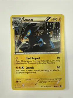Pokemon Card Luxray 46/99 Black & White-Next Destinies Holo Rare - Image 1