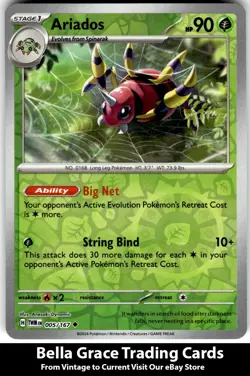 Ariados #005/167 SV06: Twilight Masquerade Pokemon Uncommon Reverse Holo - Image 1