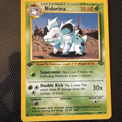 T1 Nidorina 40/64 1st edition Pokemon Jungle Set Vintage 1999 WoTC TCG - Image 2