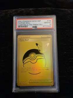 Pokemon Poke Ball Promo Card SWSH146 Sword & Shield Holo, PSA 10 - Image 1