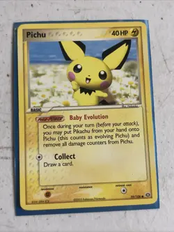 Pichu 59/106 Non Holo Pokemon Card 2005 EX Emerald - Image 1