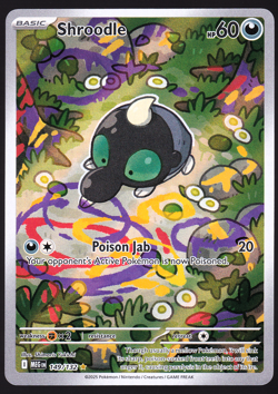 Shroodle 149/132 Mega Evolution Illustration Rare Holo Pokemon TCG Card NM - Image 1