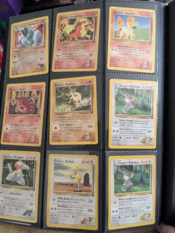 Pokemon Card Binder Collection Gym Challenge Vintage Lot of 50+ Cards MP - Image 5