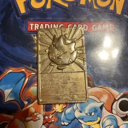 Togepi Pokemon Limited Edition Nintendo 1999 23K Gold Plated Metal Trading Card - Image 2