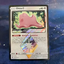 Ditto 154/214 Holo Rare Lost Thunder Prism Star Pokemon Card 2018. NM. - Image 1