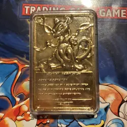 Pokemon Gold Plated Mewtwo Trading Card 1999 - Image 2