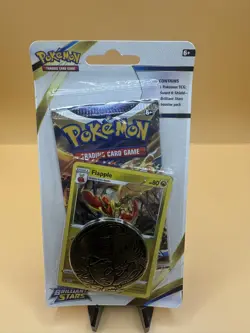 B-21 Pokemon Brilliant Stars Flapple promo card Checklane Blister Booster Pack - Image 1