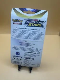 B-21 Pokemon Brilliant Stars Flapple promo card Checklane Blister Booster Pack - Image 2
