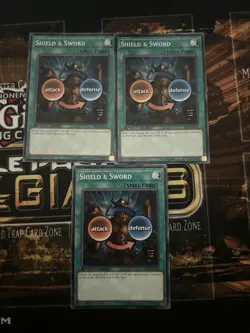 Yu-Gi-Oh! Speed Due Shield & Sword Spell Card Set X3 NM 1st ed - Image 1