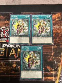 Yu-Gi-Oh! Speed Duel De-Spell Spell Card Set of X3 NM 1st Edition - Image 1