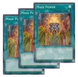 Yugioh - Mage Power x 3 - 1st Edition NM - Plus Free Holo Card - Image 1