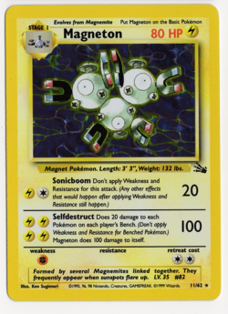 Magneton 11/62 Fossil Holo Pokemon Card - Image 1