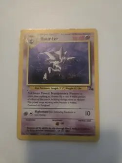 Haunter 6/62 Fossil Set Rare Holo Pokemon Card WOTC 1999 Vintage - Image 1