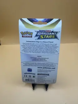 B-21 Pokemon Brilliant Stars Flapple promo card Checklane Blister Booster Pack - Image 2