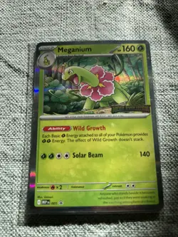Meganium Pre Release Mega Evolutions Promo Card Pokemon TCG - Image 1