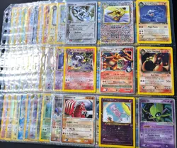 Lot of 90 ALL HOLO Vintage Pokemon Card Binder Collection - Image 1