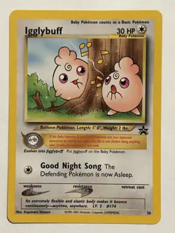 Pokemon TCG Igglybuff Black Star Promo Card 36 - Image 1