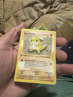 Pokemon TCG Sandshrew Base Set 1st Edition Shadowless Card 62/102 - Image 1