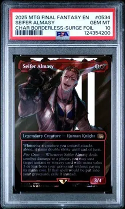 PSA 10 GEM MT Seifer Almasy Borderless Surge Foil 534 | MTG UB Final Fantasy - Image 1
