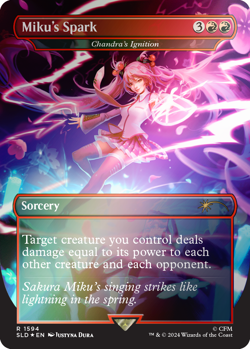 Hatsune Miku: Sakura Superstar Secret Lair ✨Rainbow Foil✨ | SLD English | MTG - Image 3