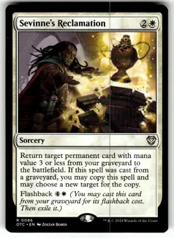 Sevinne's Reclamation 0086 Non Foil Rare Thunder Junction Commander MTG NM - Image 1