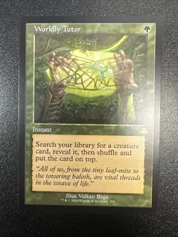 MTG Worldly Tutor (Retro Frame) 353 Dominaria Remastered - Regular NM JL - Image 1