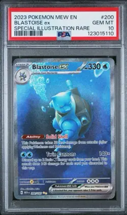 2023 POKEMON MEW EN-151 SPECIAL ILLUSTRATION RARE #200 BLASTOISE EX PSA 10 - Image 1